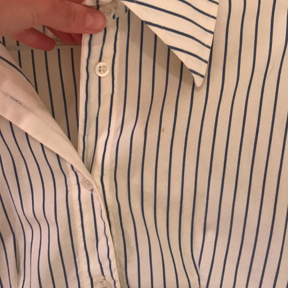 Gianfranco Ferre Jeans stripe blouse w/cuffs, S - Picture 7 of 7
